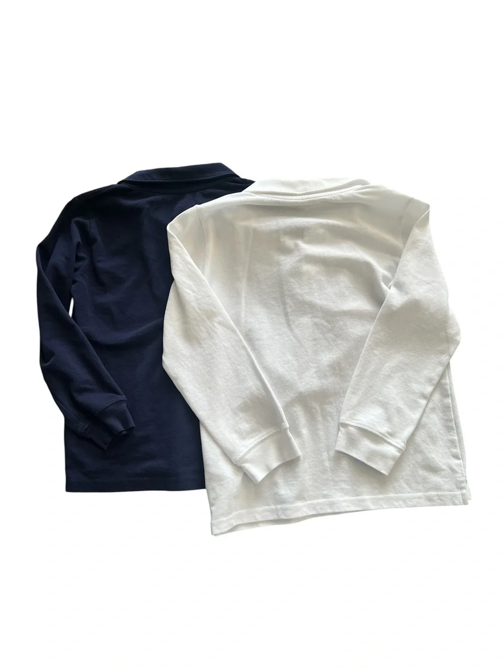 OshKosh B’gosh Boys Long Sleeve Polo Shirt Bundle Size 8 Navy & White. Uniform.
